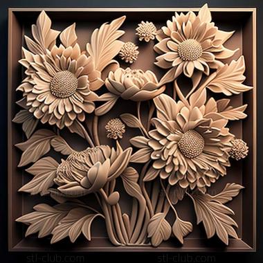 3D model flowers (STL)